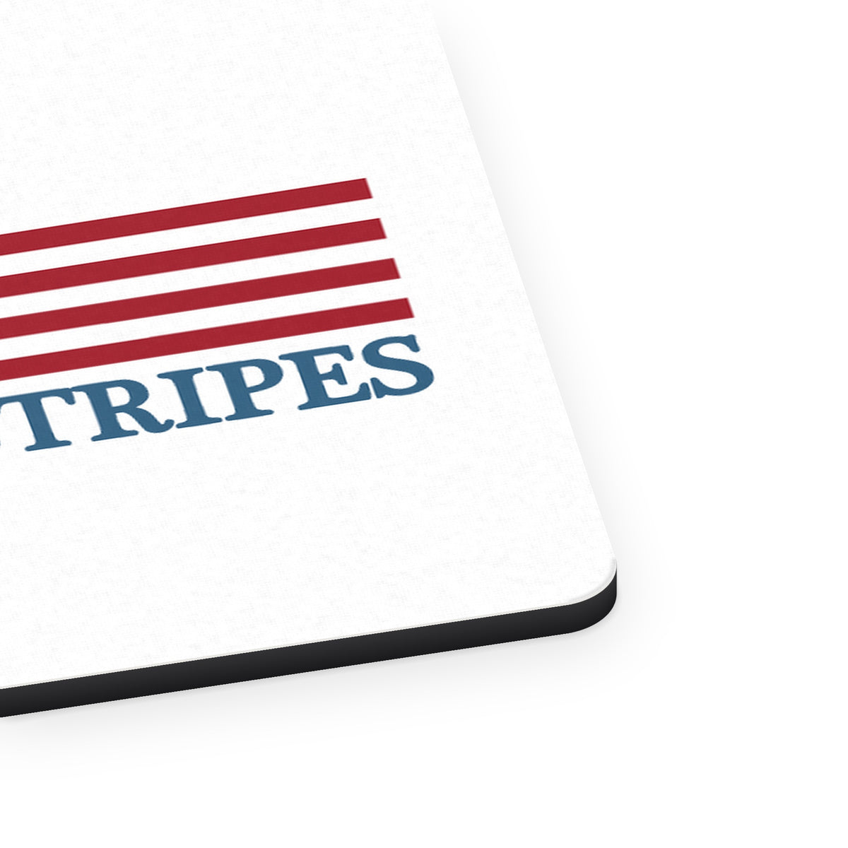 USA Flag Stars & Stripes mouse pad, close-up of the fabric surface and rubber edge