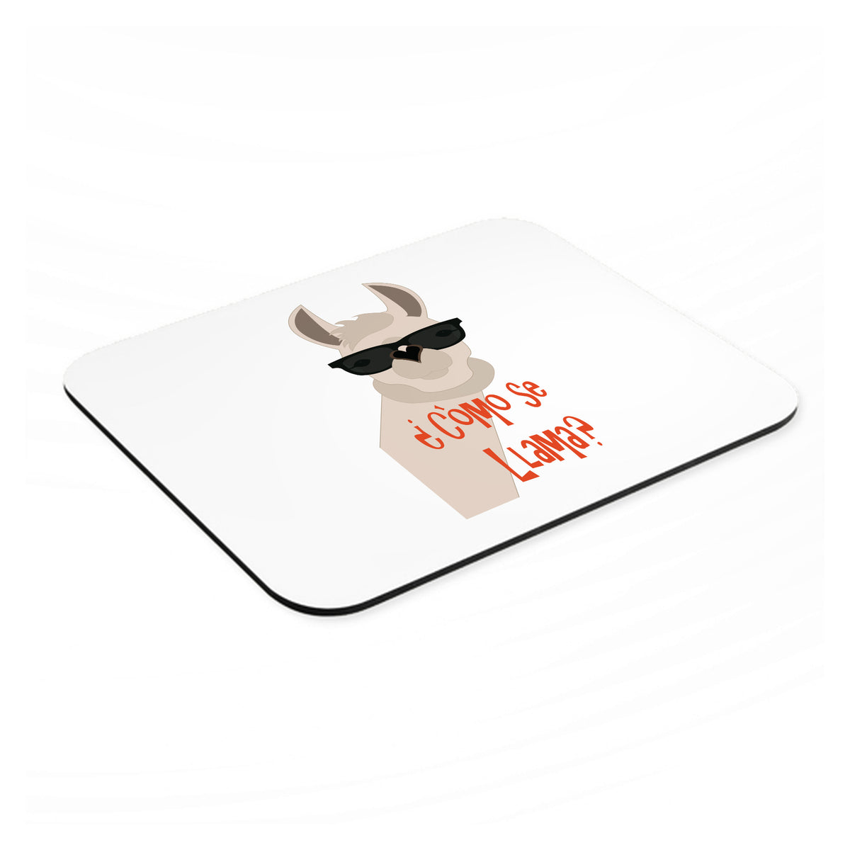 Cómo se Llama? mouse pad, angled view showing the 1/4 inch thick base