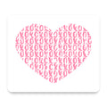 XOXO Heart Pink mouse pad, front view