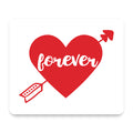 Heart Arrow Forever Valentine mouse pad, front view