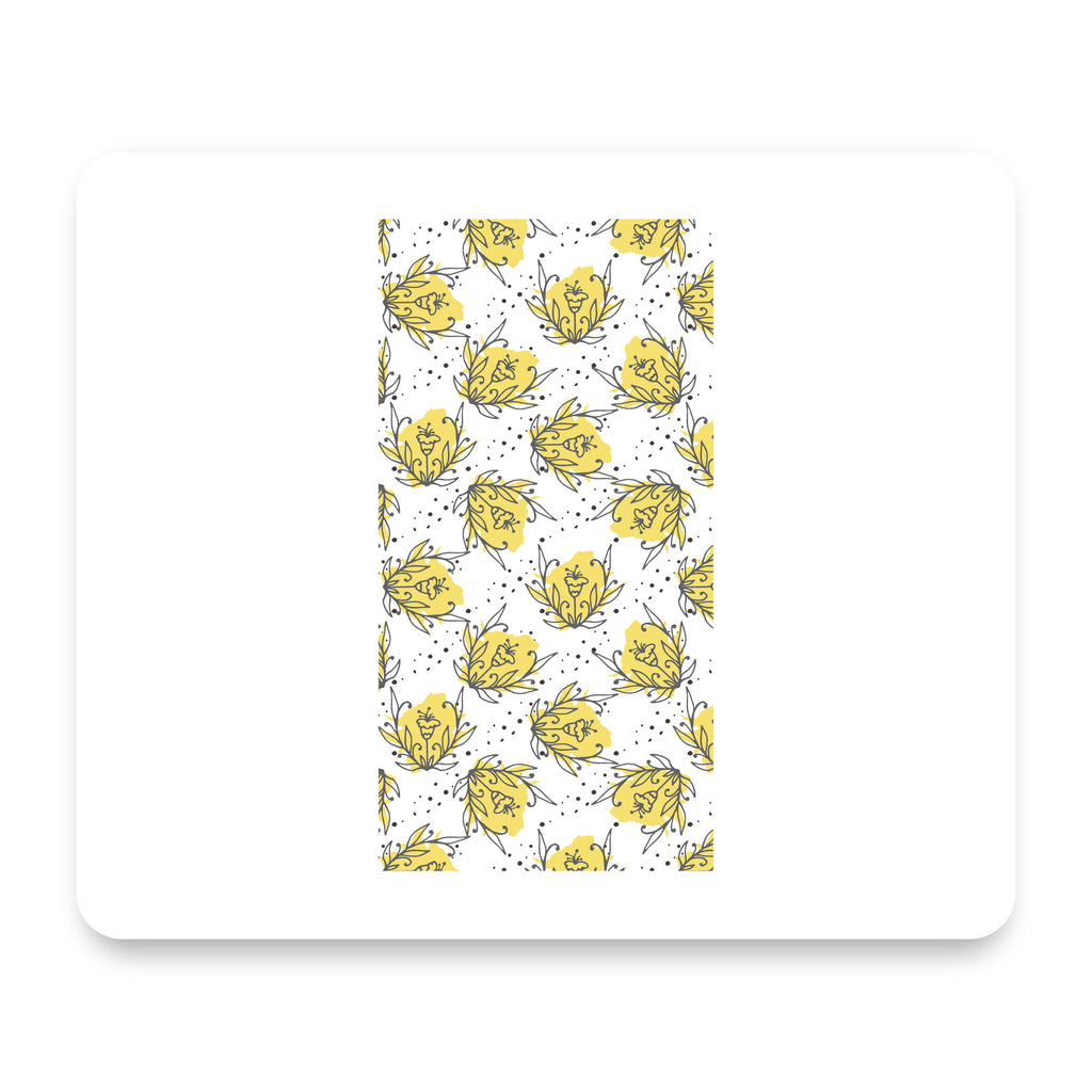 Wildflower Yellow Graffiti mouse pad, front view