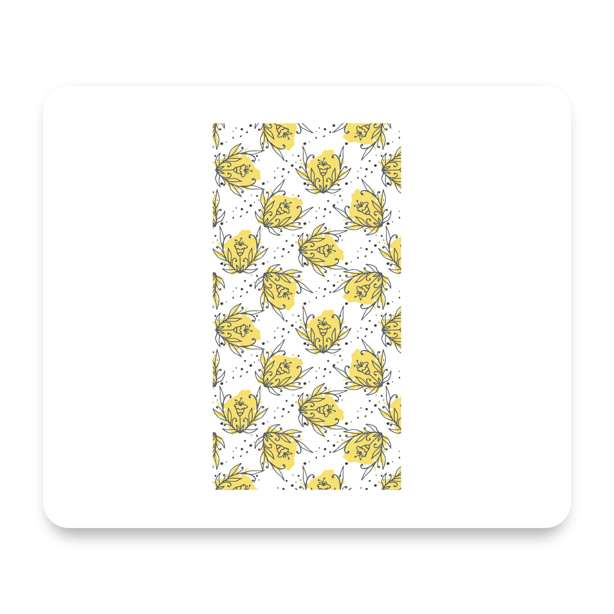 Wildflower Yellow Graffiti mouse pad, front view