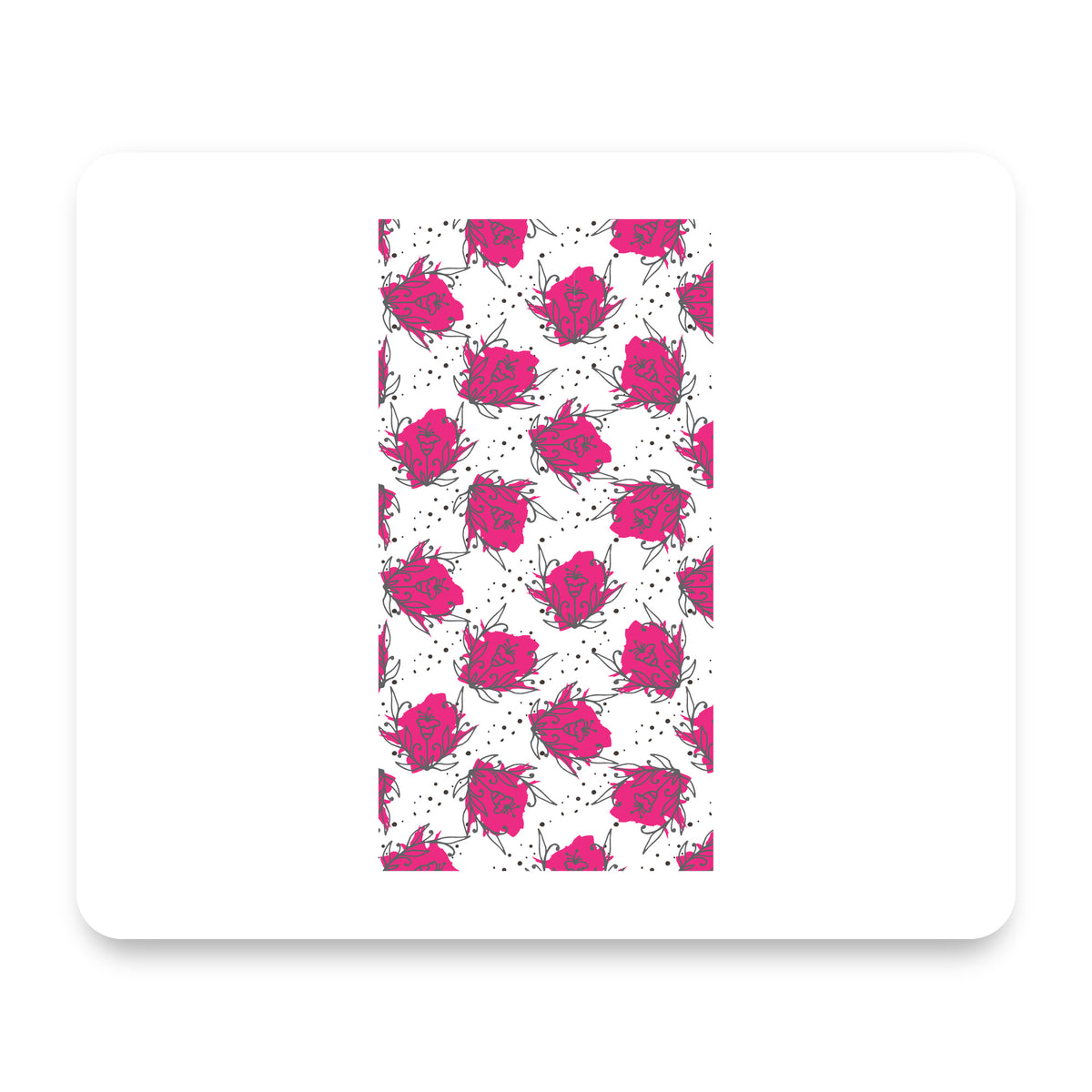 Wildflower Pink Graffiti mouse pad, front view