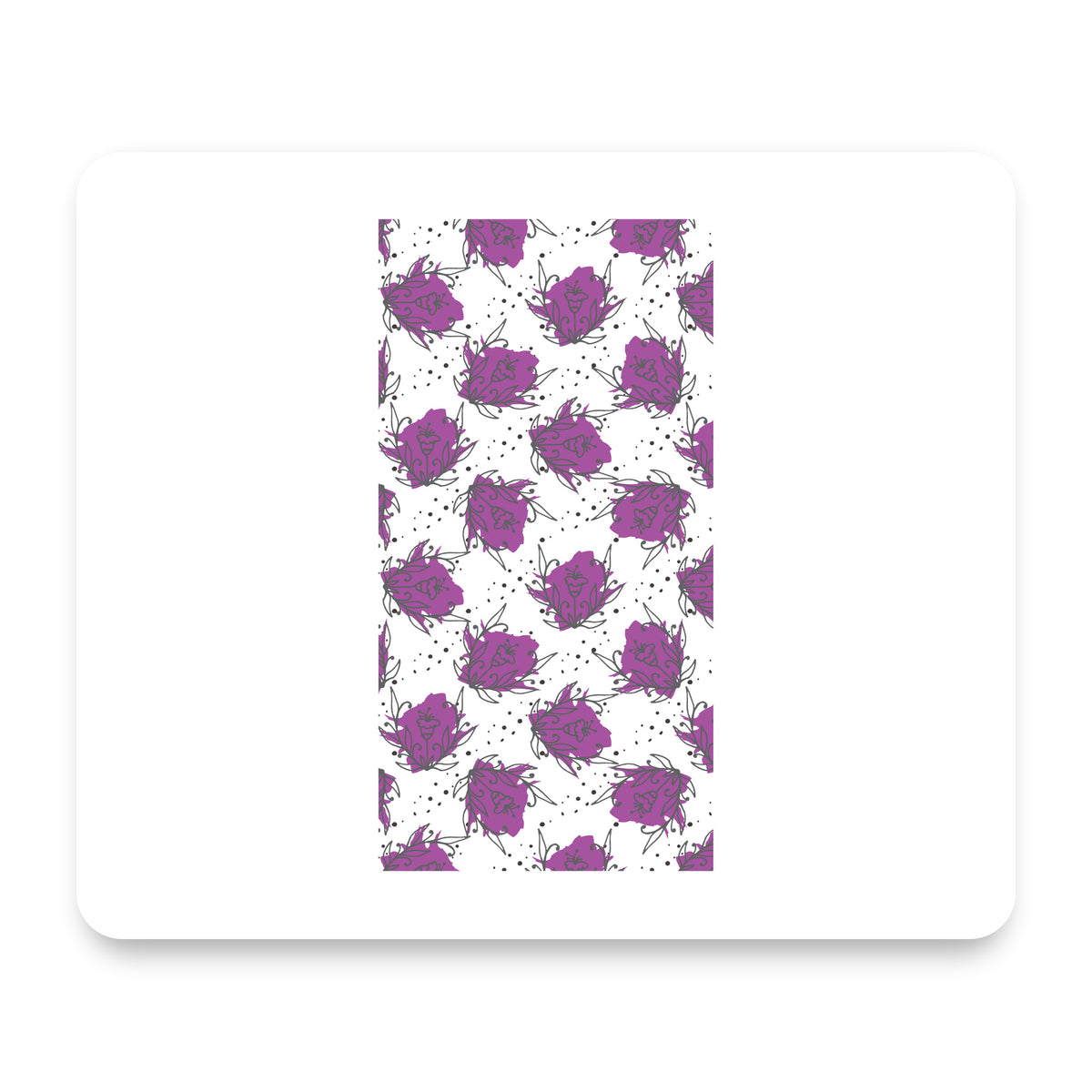 Wildflower Purple Graffiti mouse pad, front view
