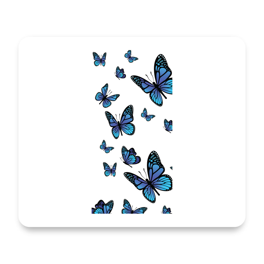 Blue Butterflies Butterfly mouse pad, front view