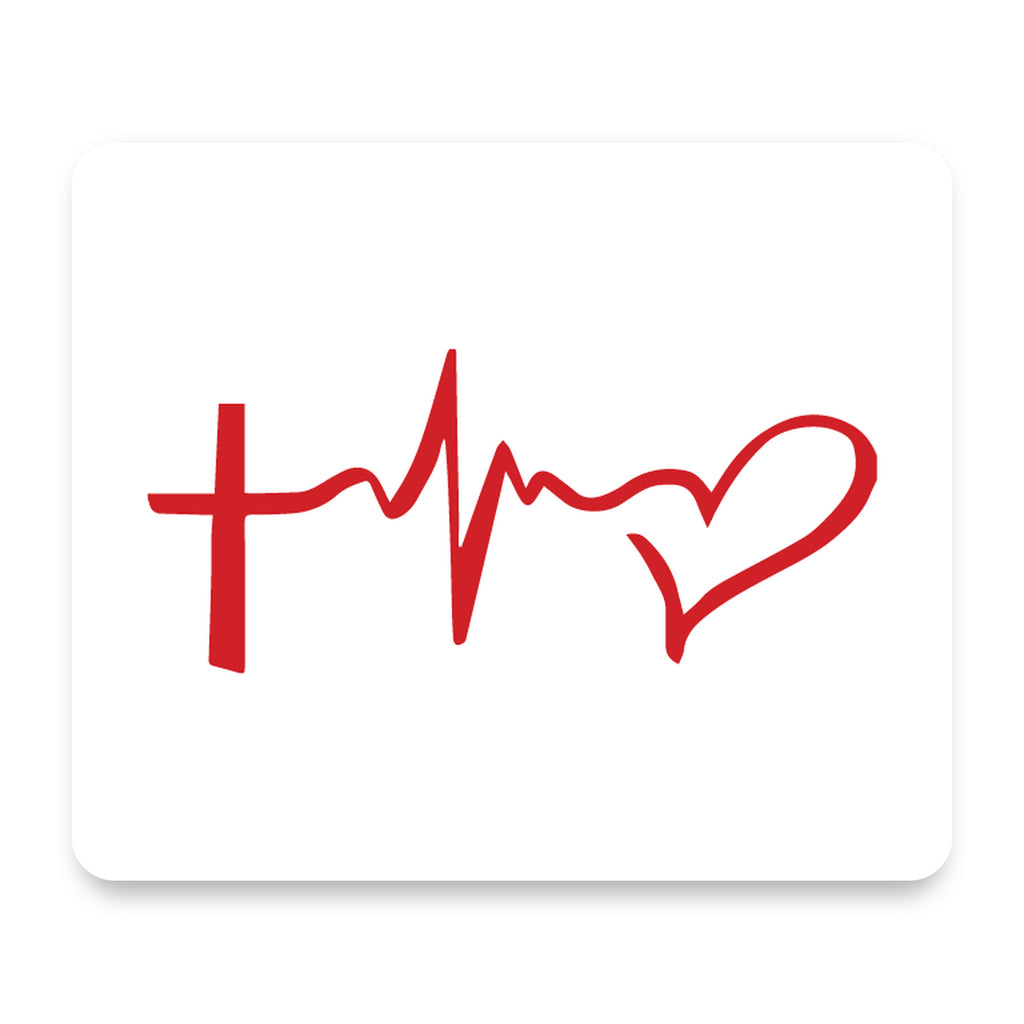Cross Heart - Faith Hope Love mouse pad, front view