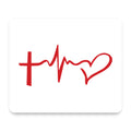 Cross Heart - Faith Hope Love mouse pad, front view