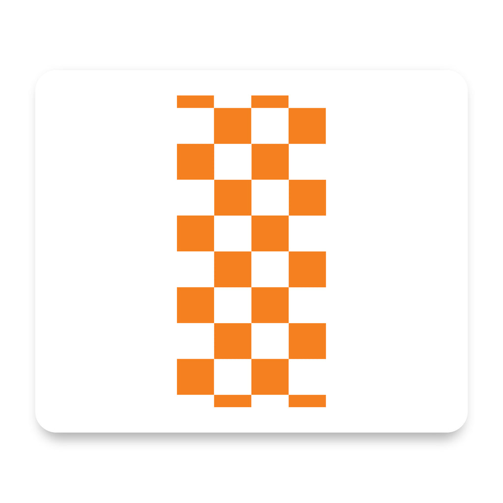 Tennessee Checkerboard - Orange, Clear mouse pad, front view