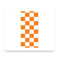 Tennessee Checkerboard - Orange, Clear mouse pad, front view