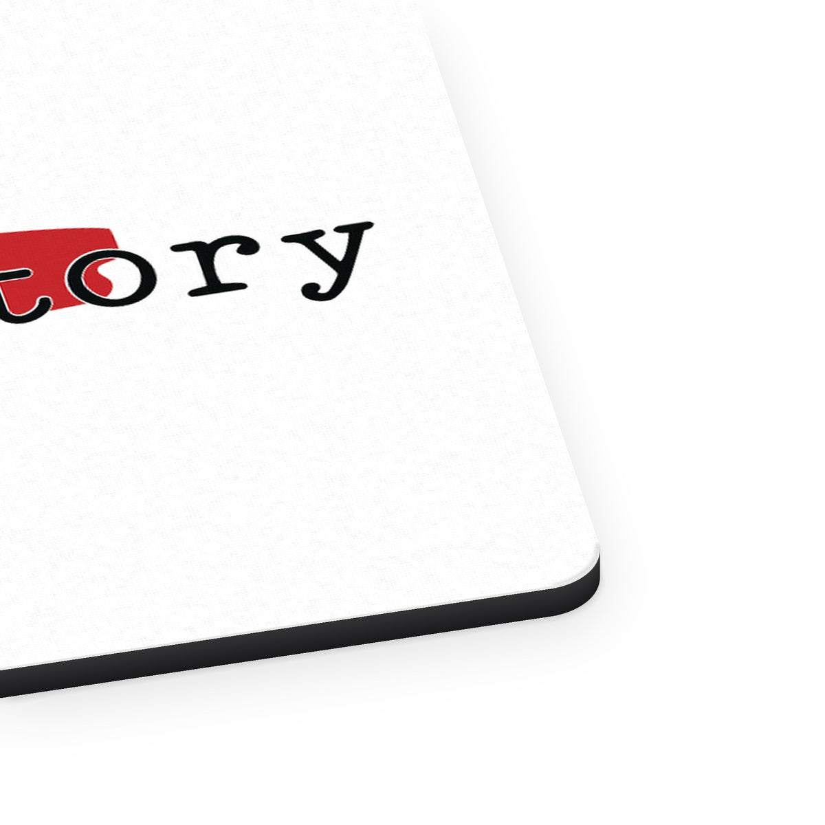 #truestory - Cross - Christian - Red mouse pad, close-up of the fabric surface and rubber edge