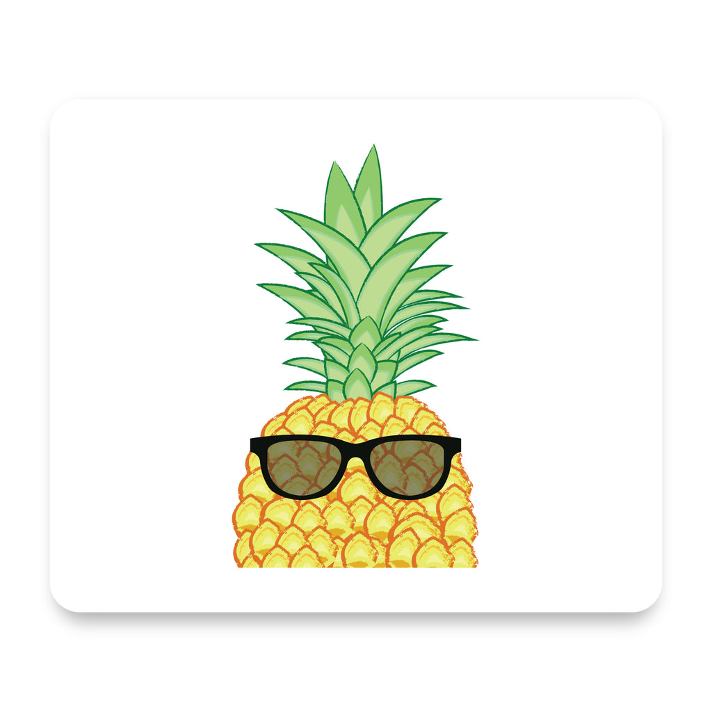 Pineapple Top with Shades mouse pad, front view