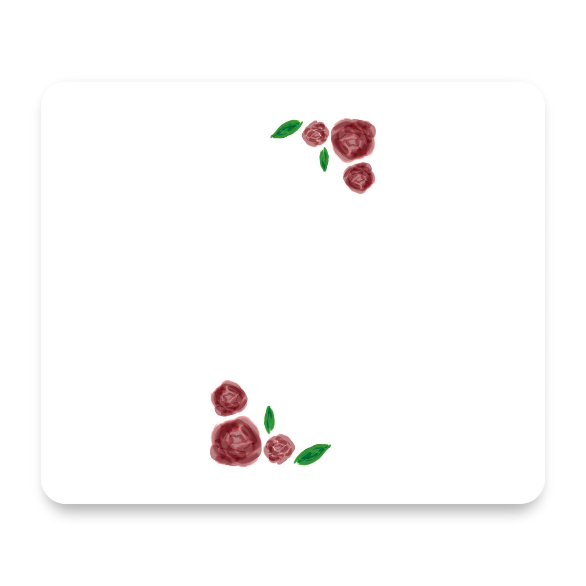 Water colored Roses mouse pad, front view