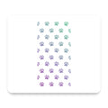 Gradient Pawprints - Purple to Green mouse pad, front view