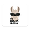 No Drama Llama Cartoon mouse pad, front view
