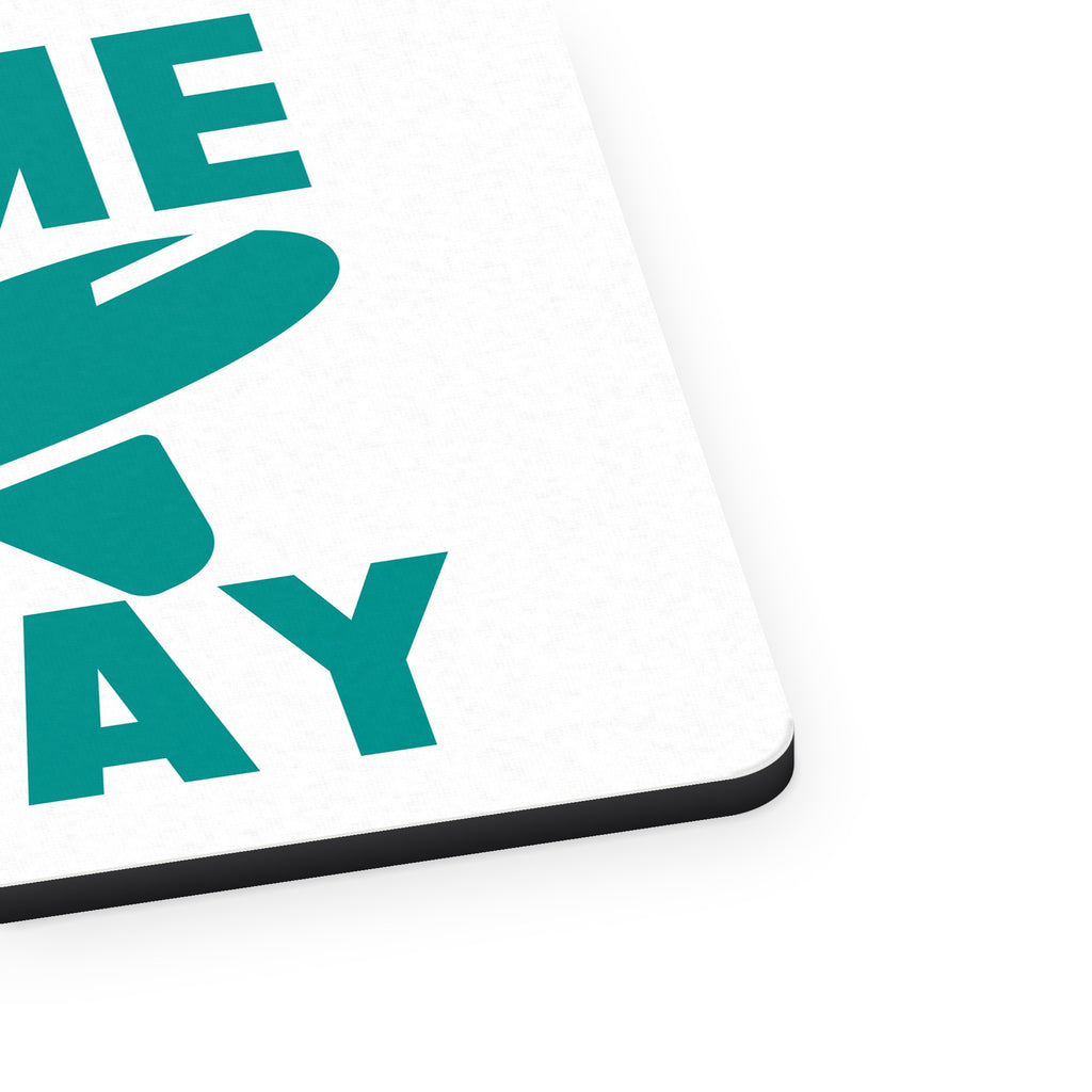 Fly Me Away - Travel mouse pad, close-up of the fabric surface and rubber edge