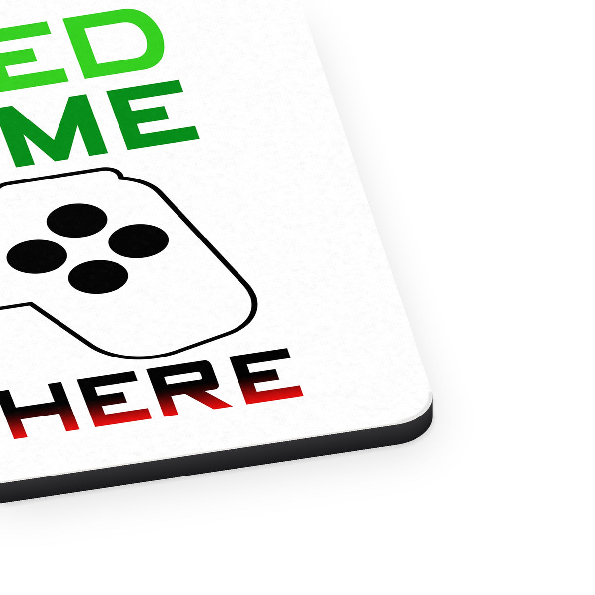 I Paused My Game to Be Here Gamer Video Games mouse pad, close-up of the fabric surface and rubber edge