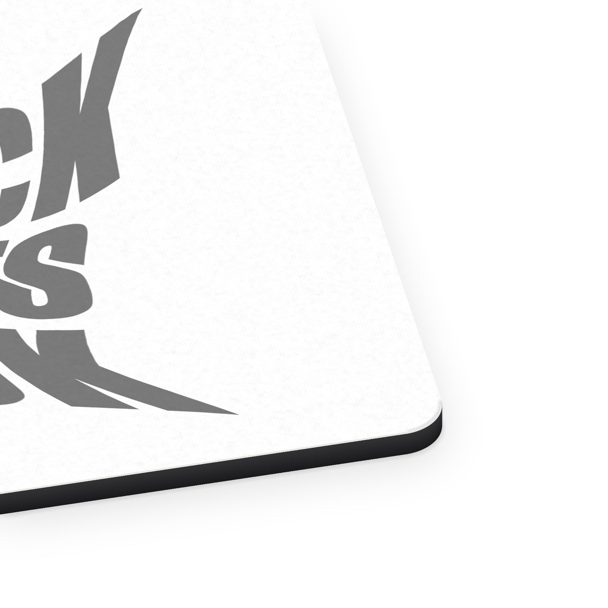 Black Holes Suck - Astronomy mouse pad, close-up of the fabric surface and rubber edge