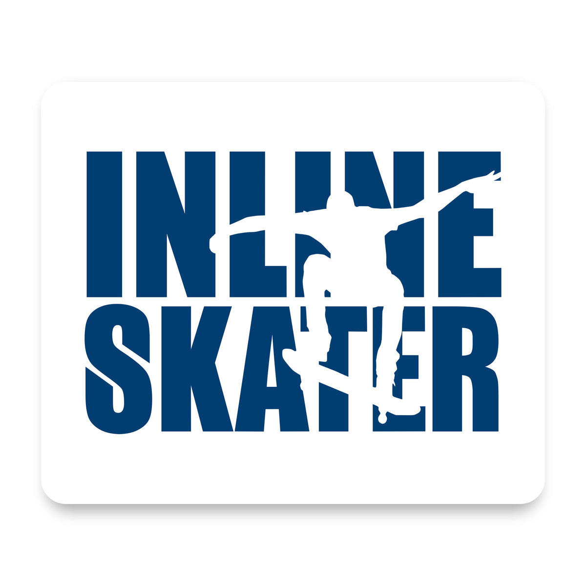 Inline Skater - Skating mouse pad, front view