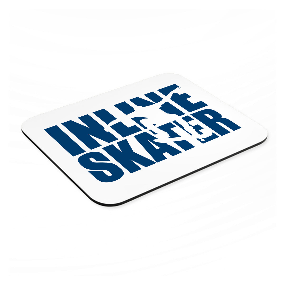 Inline Skater - Skating mouse pad, angled view showing the 1/4 inch thick base