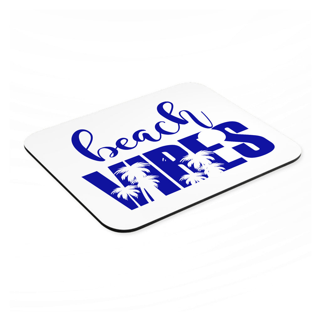 Beach Vibes mouse pad, angled view showing the 1/4 inch thick base