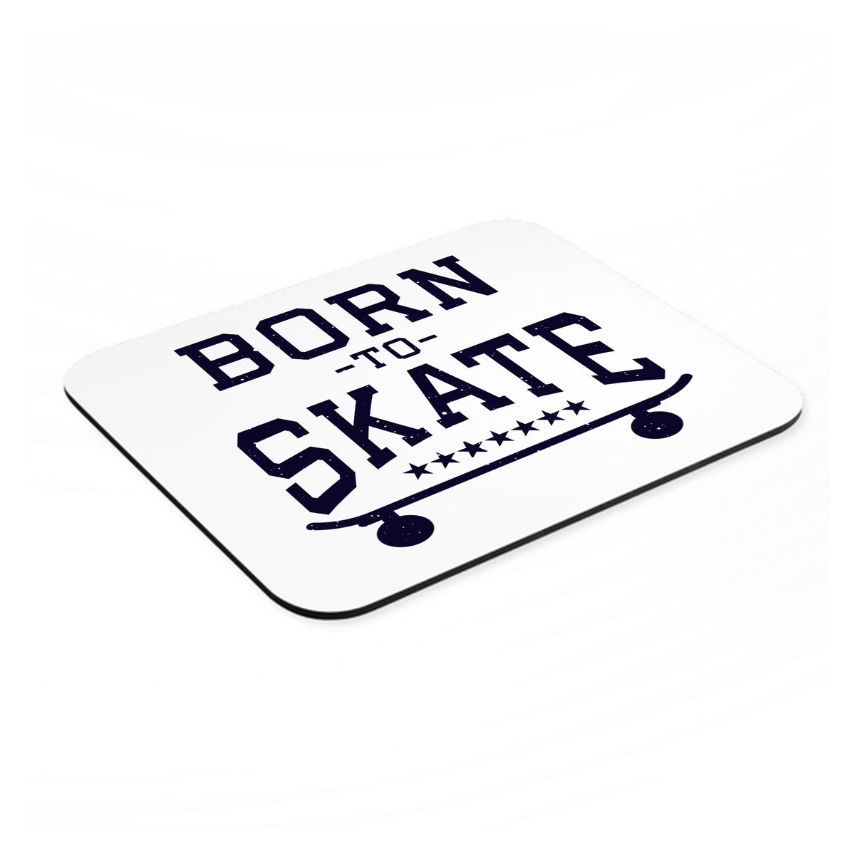Born to Skate - Skating mouse pad, angled view showing the 1/4 inch thick base