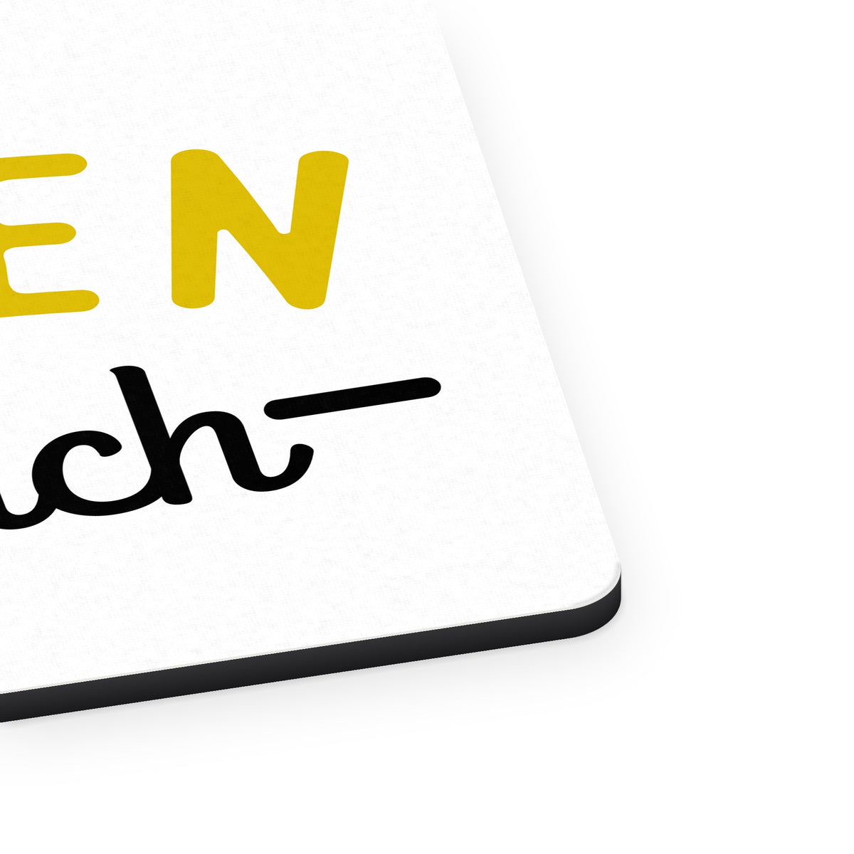 Queen Beach mouse pad, close-up of the fabric surface and rubber edge