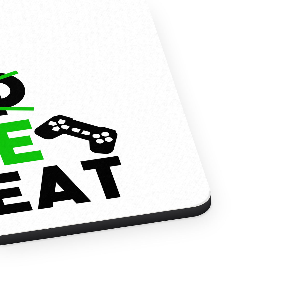 Eat Game Repeat - Video Games Gamer mouse pad, close-up of the fabric surface and rubber edge