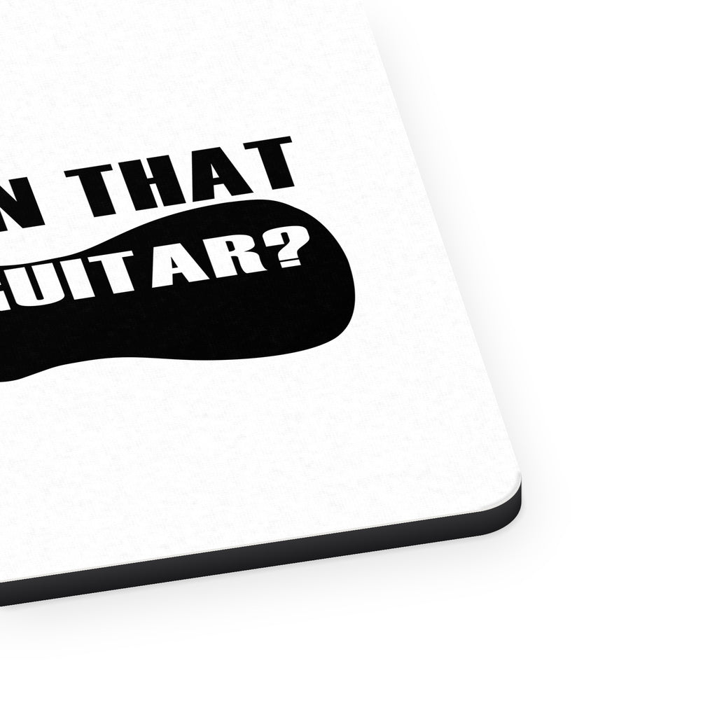 Did I Mention That I Play Guitar? mouse pad, close-up of the fabric surface and rubber edge