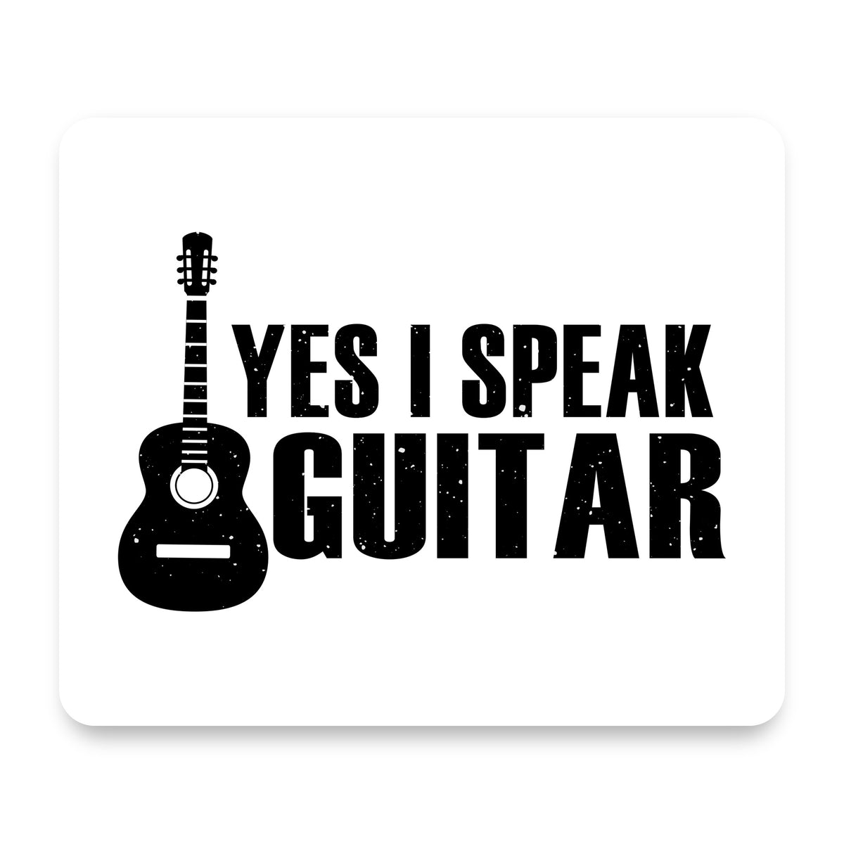 Yes I Speak Guitar mouse pad, front view