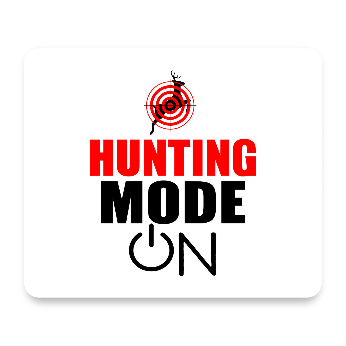 Hunting Mode - ON mouse pad, front view