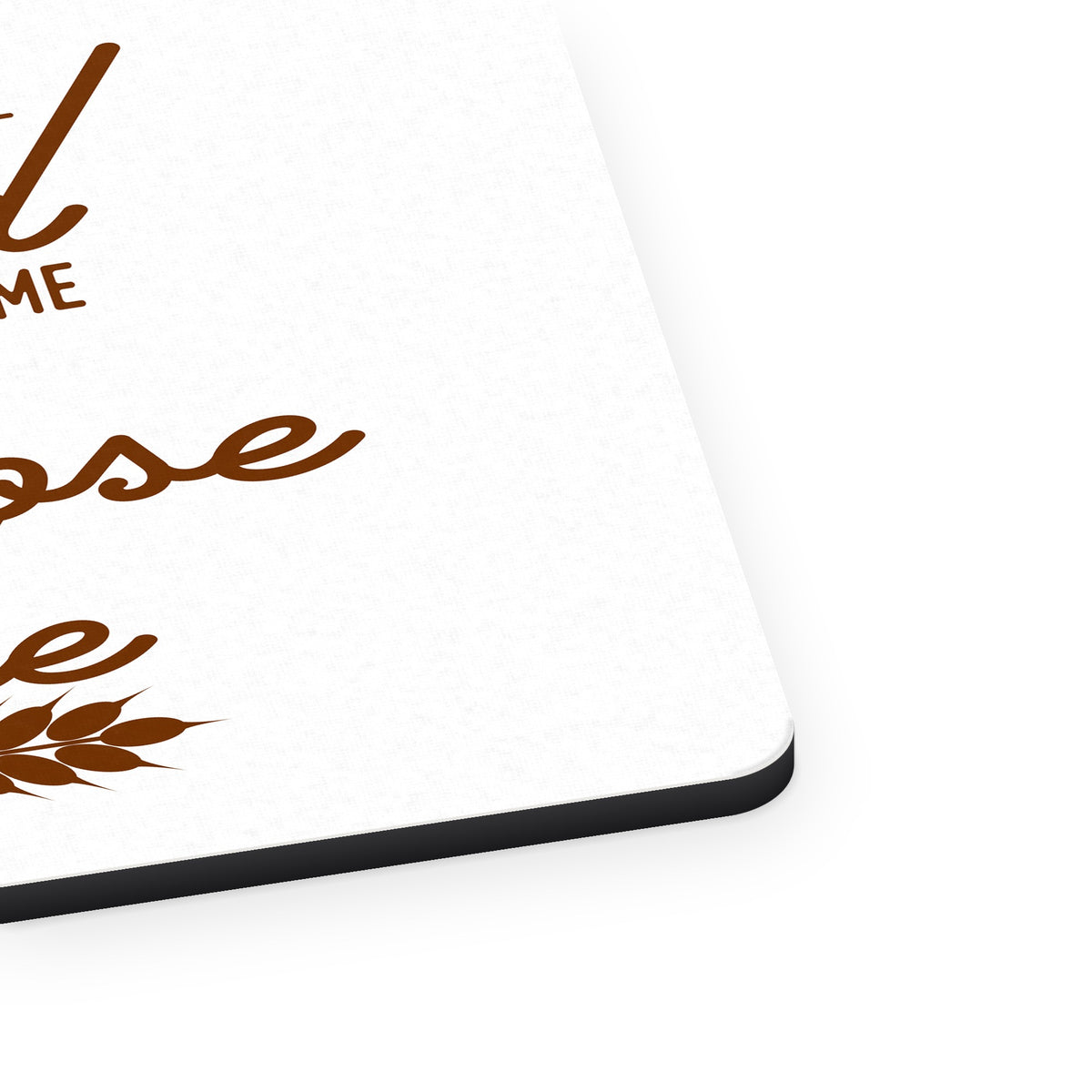 Good Things Come to Those Who Bake mouse pad, close-up of the fabric surface and rubber edge