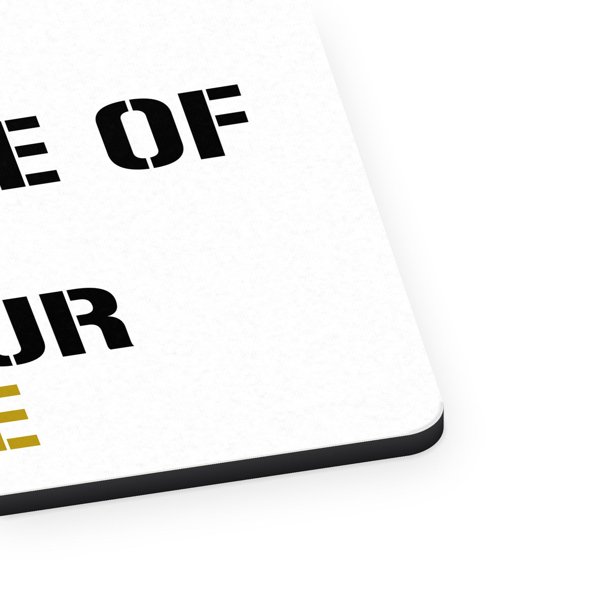 Yes I Am One of Those Parkour People mouse pad, close-up of the fabric surface and rubber edge