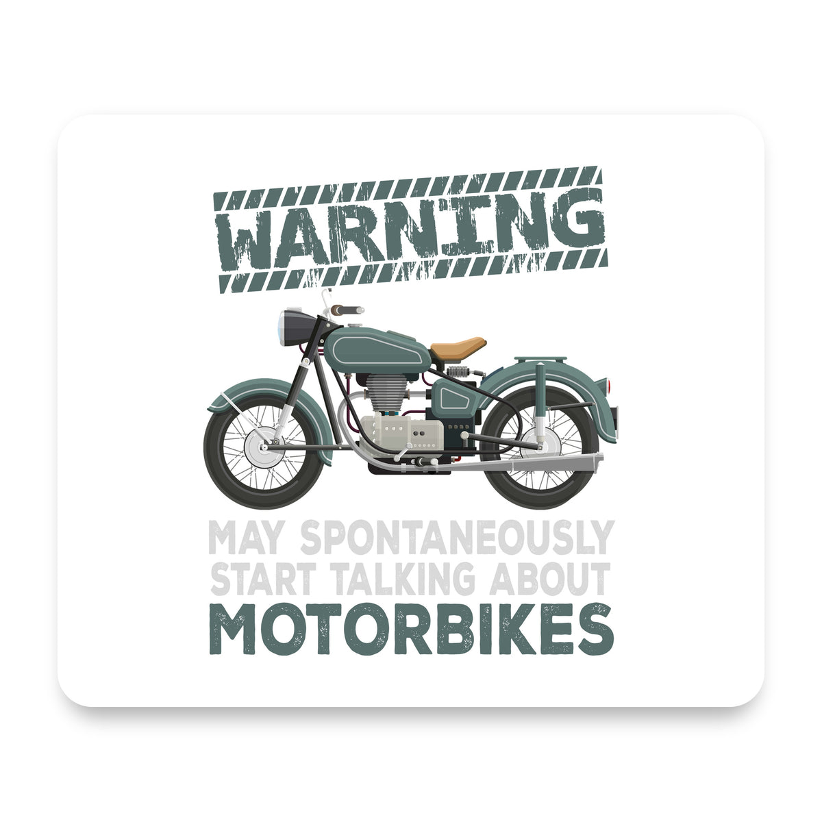 Spontaneously Talking About Motorcycles mouse pad, front view