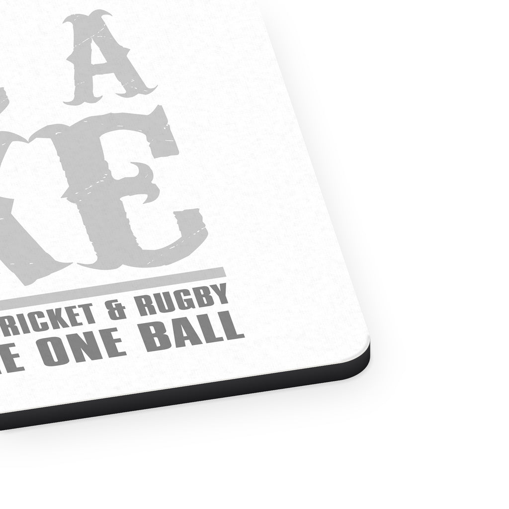 I Ride Bike - Sports Only Require 1 Ball mouse pad, close-up of the fabric surface and rubber edge