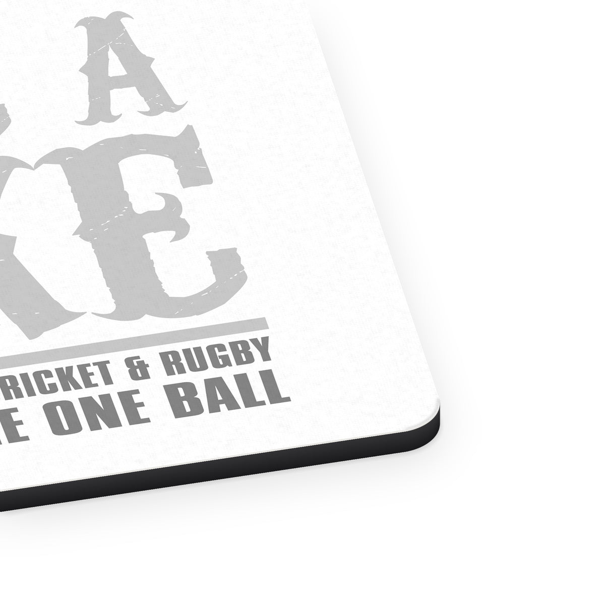 I Ride Bike - Sports Only Require 1 Ball mouse pad, close-up of the fabric surface and rubber edge