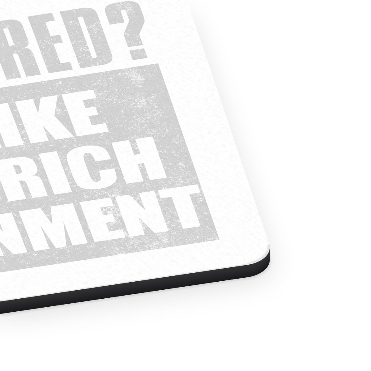 Outnumbered? Target Rich Environment mouse pad, close-up of the fabric surface and rubber edge