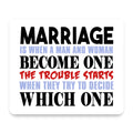 Marriage Trouble Starts mouse pad, front view