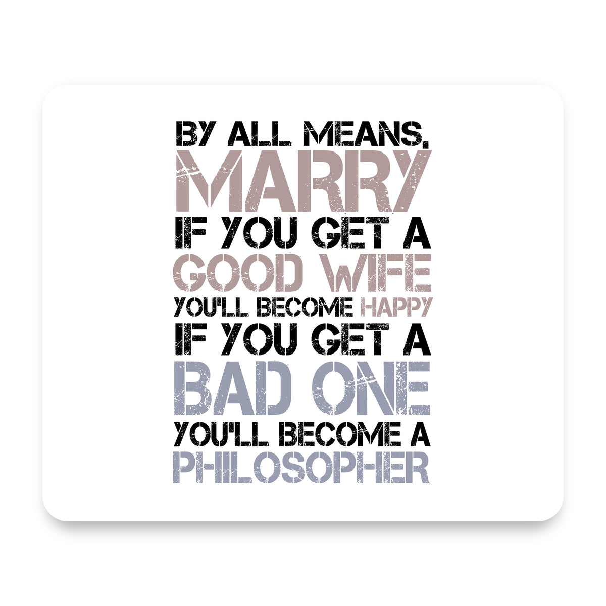 Marry - Good Wife Become Happy mouse pad, front view