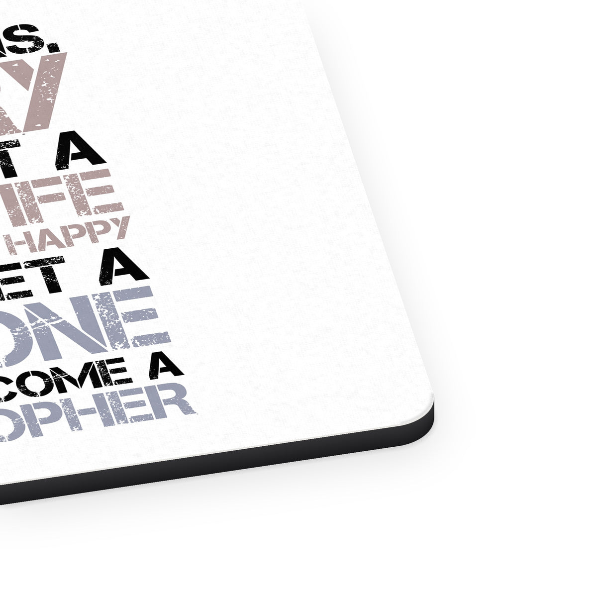 Marry - Good Wife Become Happy mouse pad, close-up of the fabric surface and rubber edge