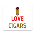 I Love Cigars mouse pad, front view