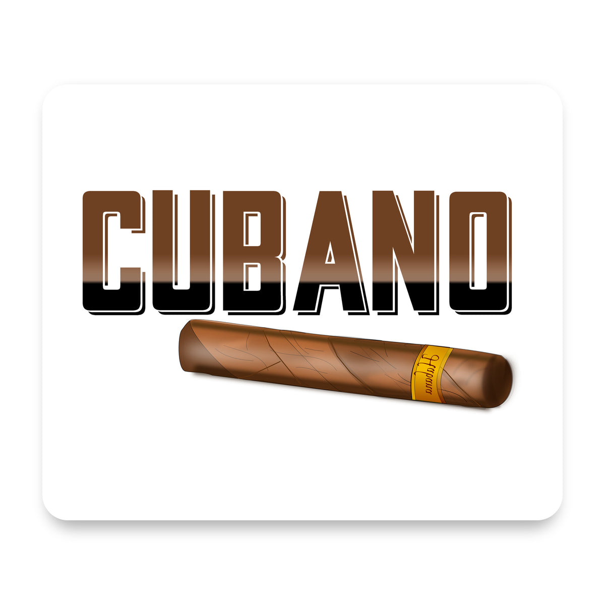 Cubano. Cigars mouse pad, front view