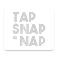 Tap Snap or Nap mouse pad, front view