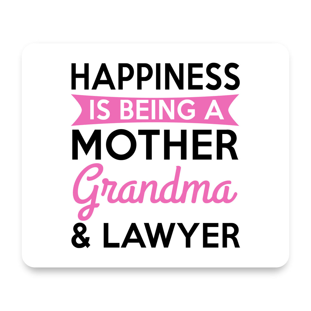 Happiness is Being a Mother Grandma Lawyer mouse pad, front view