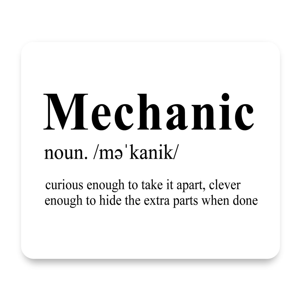 Mechanic Definition Hide the Extra Parts mouse pad, front view