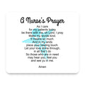 A Nurse's Prayer mouse pad, front view