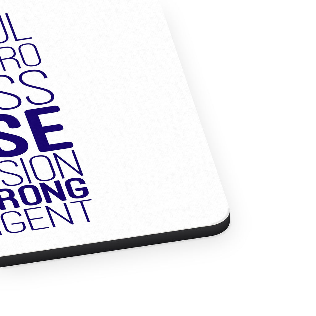 Thoughtful Caring Hero Selfless Nurse mouse pad, close-up of the fabric surface and rubber edge