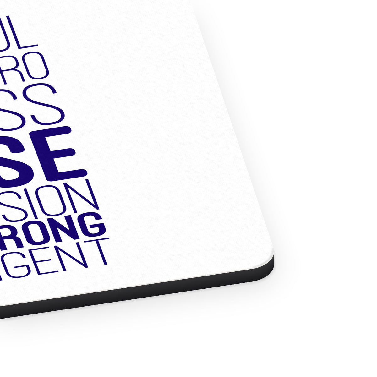 Thoughtful Caring Hero Selfless Nurse mouse pad, close-up of the fabric surface and rubber edge
