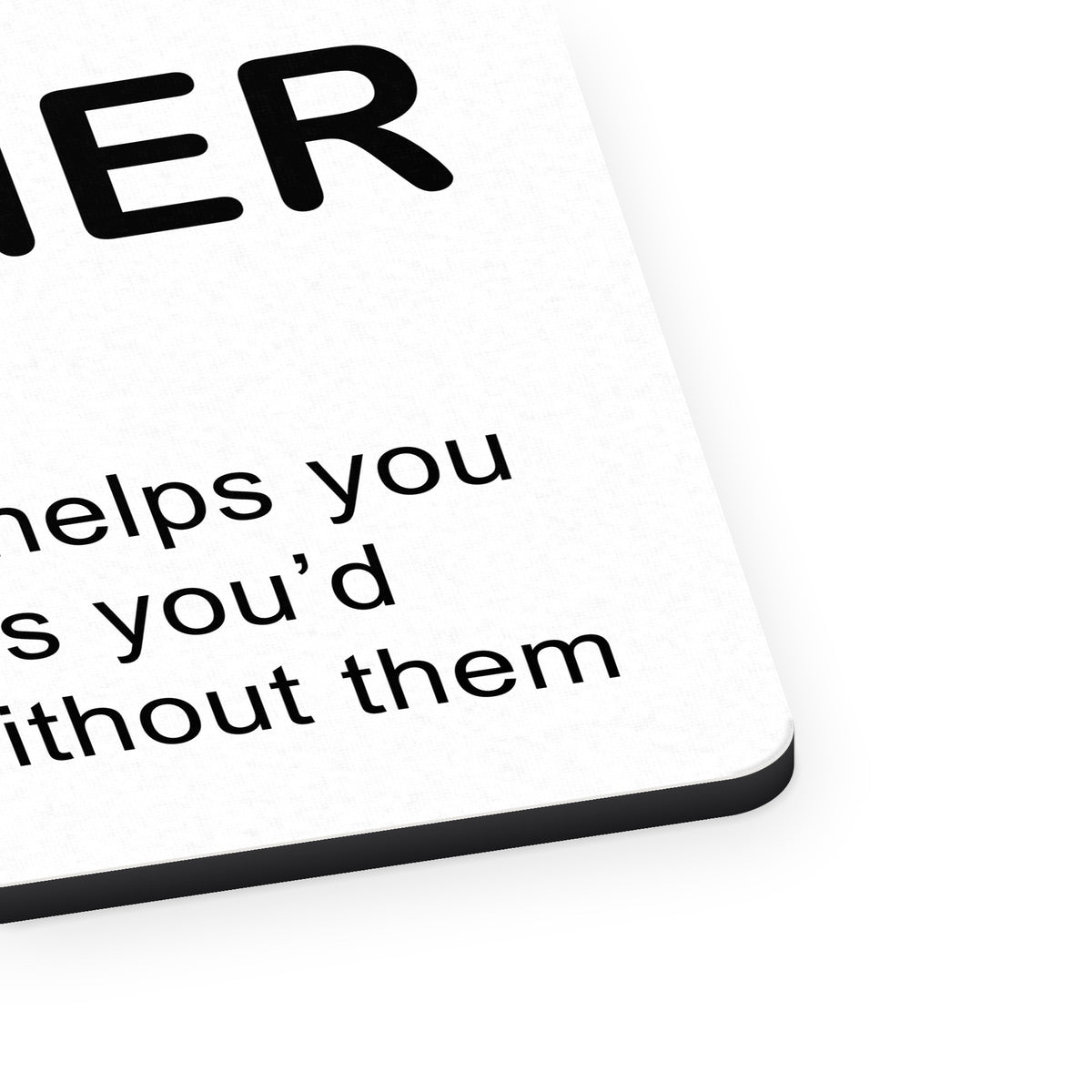 Teacher Definition Solves Problems mouse pad, close-up of the fabric surface and rubber edge