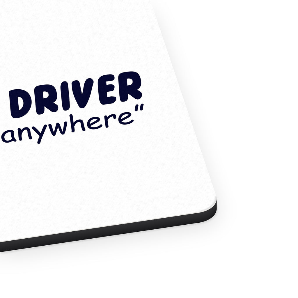 Dump Truck Driver Take a Dump Anywhere mouse pad, close-up of the fabric surface and rubber edge