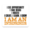 Entrepreneur Opportunity Risks Hustle mouse pad, front view